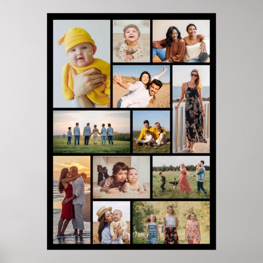 Creëer Uw eigen 12 fotocollage Poster (Voorkant)