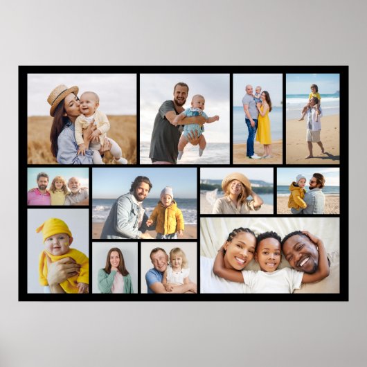 Creëer Uw eigen 12 fotocollage Poster (Voorkant)