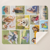 Creëer Uw eigen 12 fotocollage Sherpa Deken (Voorkant (horizontaal))