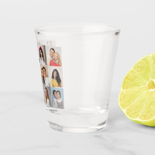 Creëer Uw eigen 12 fotocollage Shot Glas (Rechts)