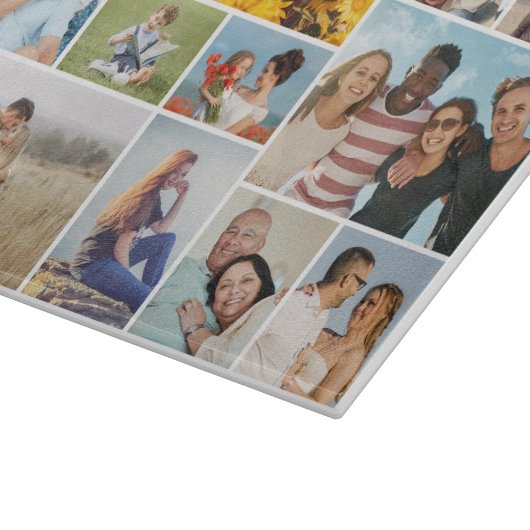 Creëer Uw eigen 12 fotocollage Snijplank (Hoek)