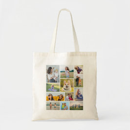 Creëer Uw eigen 12 fotocollage Tote Bag