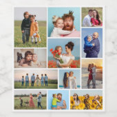 Creëer Uw eigen 12 fotocollage Wijn Etiket (Enkel label)