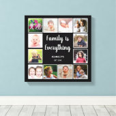 Creëer Uw eigen 12 Lijst voor fotocollage Canvas Afdruk (Insitu (Houten vloer))