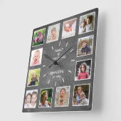 Creëer Uw eigen 12 Lijst voor fotocollage-karton Vierkante Klok (Hoek)