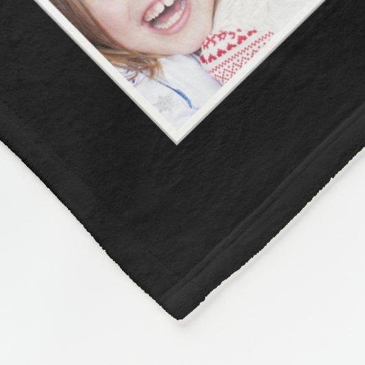 Creëer Uw eigen 12-serie Foto Collage Black Fleece Deken (Hoek)