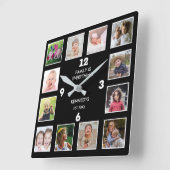 Creëer Uw eigen 12-serie Lijst voor fotocollage Vierkante Klok (Hoek)