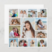 Creëer Uw eigen 13 Foto Collage Flat Kaart (Voorkant / Achterkant)