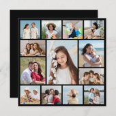 Creëer Uw eigen 13 Foto Collage Flat Kaart (Voorkant / Achterkant)