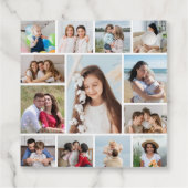 Creëer Uw eigen 13 fotocollage Bedankjes Labels (Achterkant)