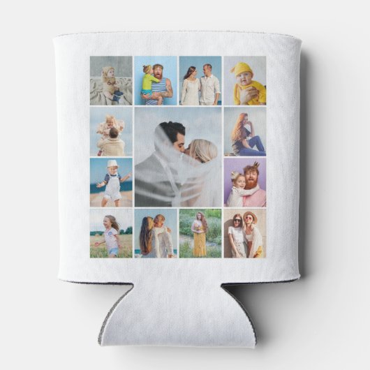 Creëer Uw eigen 13 fotocollage Blikjeskoeler (Achterkant)