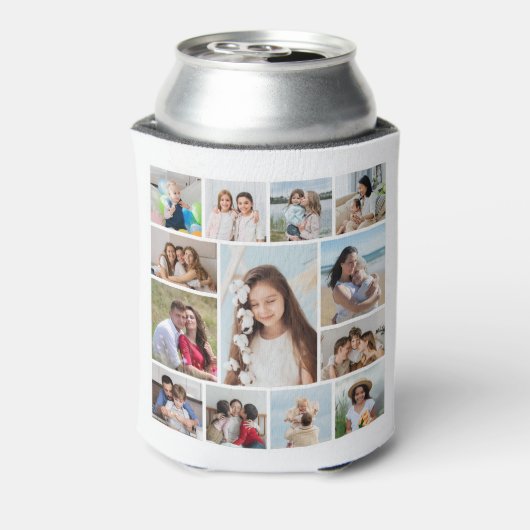 Creëer Uw eigen 13 fotocollage Blikjeskoeler (Blikje Achterkant)