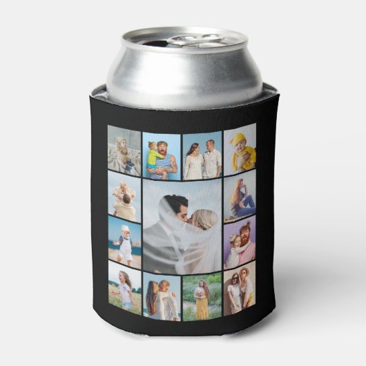 Creëer Uw eigen 13 fotocollage Blikjeskoeler (Blikje Voorkant)