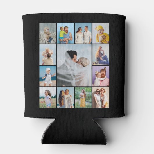 Creëer Uw eigen 13 fotocollage Blikjeskoeler (Achterkant)