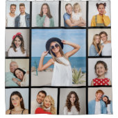 Creëer Uw eigen 13 fotocollage Douchegordijn (Voorkant)