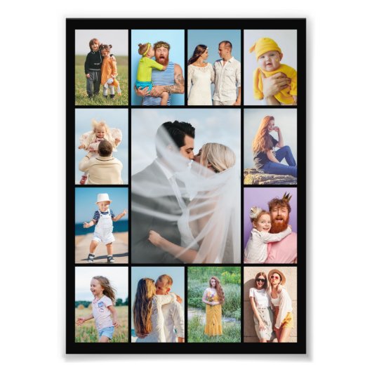 Creëer Uw eigen 13 Fotocollage Fotouitbreiding Foto Afdruk (Voorkant)