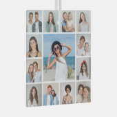 Creëer Uw eigen 13 fotocollage Glas Ornament (Voorkant Rechts)