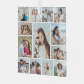 Creëer Uw eigen 13 fotocollage Glas Ornament (Voorkant links)