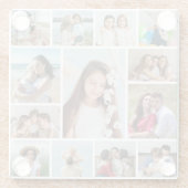 Creëer Uw eigen 13 fotocollage Glazen Onderzetter (Achterkant)