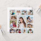 Creëer Uw eigen 13 fotocollage Kaart (Voorkant / Achterkant in situ)