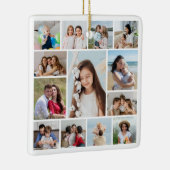 Creëer Uw eigen 13 fotocollage Keramisch Ornament (Rechts)