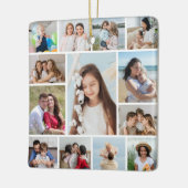 Creëer Uw eigen 13 fotocollage Keramisch Ornament (Links)