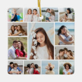 Creëer Uw eigen 13 fotocollage Keramisch Ornament (Voorkant)