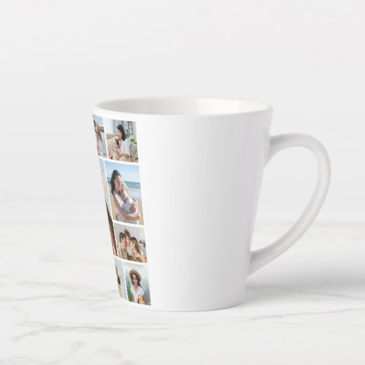 Creëer Uw eigen 13 fotocollage Latte Mok (Rechts)