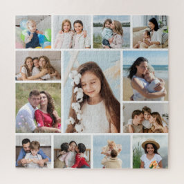 Creëer Uw eigen 13 fotocollage Legpuzzel