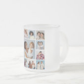 Creëer Uw eigen 13 fotocollage Matglas Koffiemok (Voorkant rechts)