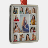 Creëer Uw eigen 13 fotocollage Metalen Ornament (Rechts)