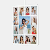 Creëer Uw eigen 13 fotocollage Metalen Ornament (Voorkant links)