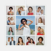 Creëer Uw eigen 13 fotocollage Metalen Ornament (Achterkant)