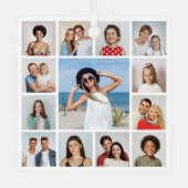 Creëer Uw eigen 13 fotocollage Metalen Ornament (Voorkant)