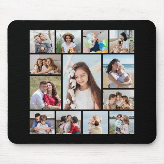 Creëer Uw eigen 13 fotocollage Muismat (Voorkant)