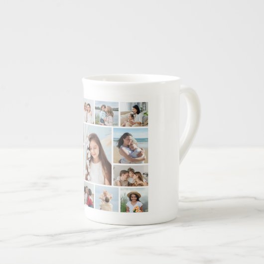 Creëer Uw eigen 13 fotocollage Porselein Kop (Voorkant rechts)