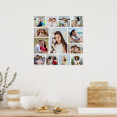 Creëer Uw eigen 13 fotocollage Poster (Keuken)