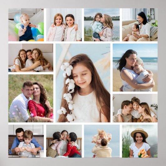 Creëer Uw eigen 13 fotocollage Poster (Voorkant)