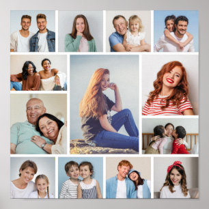 Creëer Uw eigen 13 fotocollage Poster