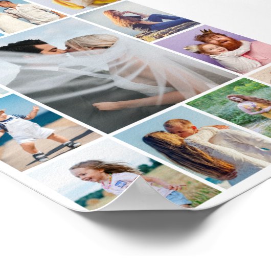 Creëer Uw eigen 13 fotocollage Poster (Hoek)