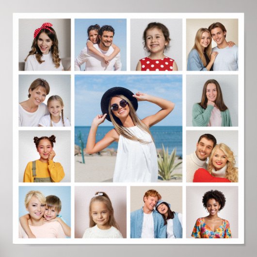 Creëer Uw eigen 13 fotocollage Poster (Voorkant)