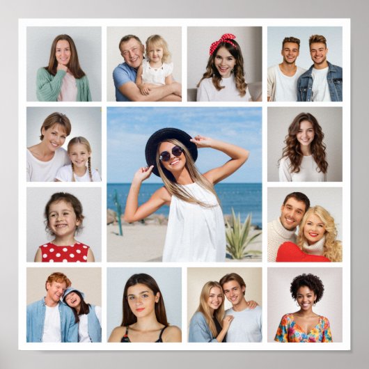 Creëer Uw eigen 13 fotocollage Poster (Voorkant)