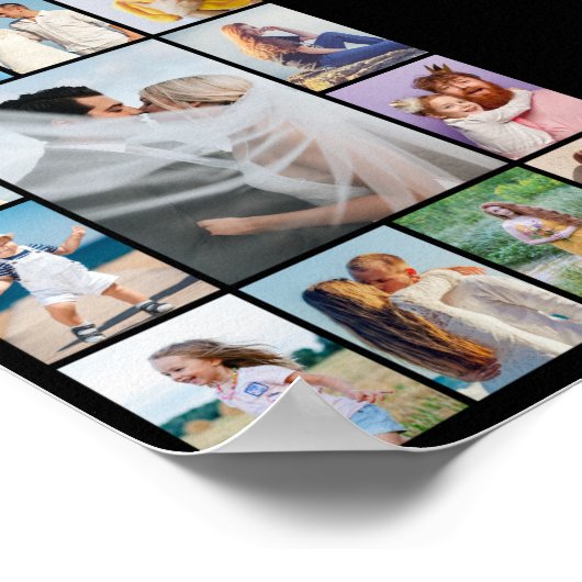 Creëer Uw eigen 13 fotocollage Poster (Hoek)