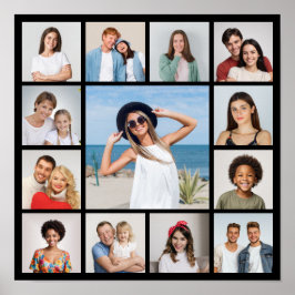 Creëer Uw eigen 13 fotocollage Poster