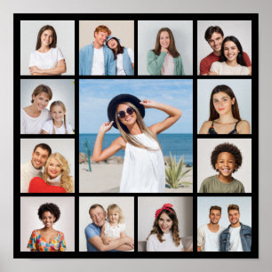 Creëer Uw eigen 13 fotocollage Poster