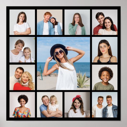 Creëer Uw eigen 13 fotocollage Poster (Voorkant)