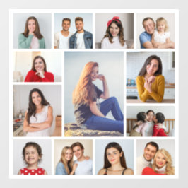 Creëer Uw eigen 13 fotocollage Raamsticker