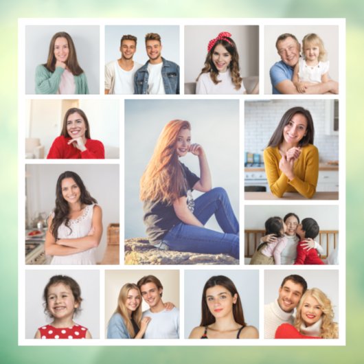 Creëer Uw eigen 13 fotocollage Raamsticker (Vel 3)