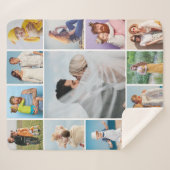 Creëer Uw eigen 13 fotocollage Sherpa Deken (Voorkant (horizontaal))