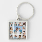 Creëer Uw eigen 13 fotocollage Sleutelhanger (Voorkant)